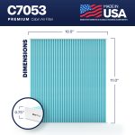 BNX TruFilter Cabin Air Filter, 99.97% HEPA, US Made, Compatible With Nissan: Altima 2007-2012, 2009-2014 Maxima, 2009-2014 Murano, 2011-2017 Quest (C7053)