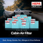 BNX TruFilter C7091 Cabin Air Filter, HEPA 99.97%, MADE IN USA, Compatible With Select Chevrolet: Silverado, Impala, Cruze, Malibu, Traverse, GMC: Sierra, Yukon, Terrain, Buick: Enclave, LaCrosse