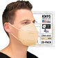 BNX KN95 Mask (E95), Made in USA KN95 Face Mask, Beige (Adult Large)