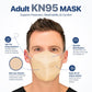 BNX KN95 Mask (E95), Made in USA KN95 Face Mask, Beige (Adult Large)