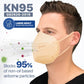 BNX KN95 Mask (E95), Made in USA KN95 Face Mask, Beige (Adult Large)