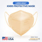 BNX KN95 Mask (E95), Made in USA KN95 Face Mask, Beige (Adult Large)