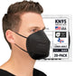 BNX KN95 Mask Black (E95), Made in USA KN95 Face Mask (Adult Large)