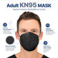 BNX KN95 Mask Black (E95), Made in USA KN95 Face Mask (Adult Large)