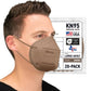 BNX KN95 Mask (E95), Made in USA KN95 Face Mask, Brown (Adult Large)