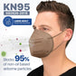 BNX KN95 Mask (E95), Made in USA KN95 Face Mask, Brown (Adult Large)
