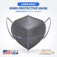BNX KN95 Mask (E95), Made in USA KN95 Face Mask, Gray (Adult Large)