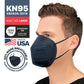 BNX KN95 Mask (E95), Made in USA KN95 Face Mask, Navy (Adult Large)