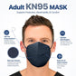 BNX KN95 Mask (E95), Made in USA KN95 Face Mask, Navy (Adult Large)