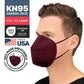 BNX KN95 Mask (E95), Made in USA KN95 Face Mask, Red (Adult Large)