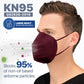 BNX KN95 Mask (E95), Made in USA KN95 Face Mask, Red (Adult Large)
