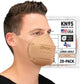 BNX KN95 Mask (E95), Made in USA KN95 Face Mask, Tan (Adult Large)