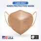 BNX KN95 Mask (E95), Made in USA KN95 Face Mask, Tan (Adult Large)