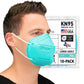 BNX KN95 Mask (E95), Made in USA KN95 Face Mask, Teal (Adult Large)