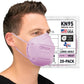 BNX KN95 Mask (E95), Made in USA KN95 Face Mask, Violet (Adult Large)