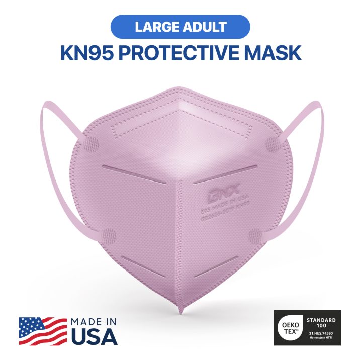 BNX KN95 Mask (E95), Made in USA KN95 Face Mask, Violet (Adult Large)