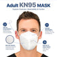 BNX KN95 Mask (E95), Made in USA KN95 Face Mask, White (Adult Large)