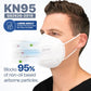 BNX KN95 Mask (E95), Made in USA KN95 Face Mask, White (Adult Large)