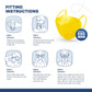 BNX KN95 Mask (E95), Made in USA KN95 Face Mask, Yellow (Adult Large)