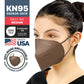 BNX KN95 Mask (E95M), Made in USA KN95 Face Mask, Brown (Adult Medium)