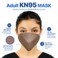 BNX KN95 Mask (E95M), Made in USA KN95 Face Mask, Brown (Adult Medium)