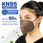 BNX KN95 Mask (E95M), Made in USA KN95 Face Mask, Brown (Adult Medium)