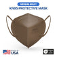 BNX KN95 Mask (E95M), Made in USA KN95 Face Mask, Brown (Adult Medium)
