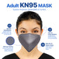 BNX KN95 Mask (E95M), Made in USA KN95 Face Mask, Gray (Adult Medium)
