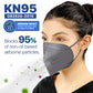 BNX KN95 Mask (E95M), Made in USA KN95 Face Mask, Gray (Adult Medium)