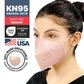 BNX KN95 Mask (E95M), Made in USA KN95 Face Mask, Light Pink (Adult Medium)