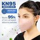 BNX KN95 Mask (E95M), Made in USA KN95 Face Mask, Light Pink (Adult Medium)