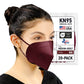 BNX KN95 Mask (E95M), Made in USA KN95 Face Mask, Red (Adult Medium)