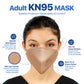 BNX KN95 Mask (E95M), Made in USA KN95 Face Mask, Tan (Adult Medium)