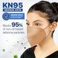 BNX KN95 Mask (E95M), Made in USA KN95 Face Mask, Tan (Adult Medium)