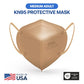 BNX KN95 Mask (E95M), Made in USA KN95 Face Mask, Tan (Adult Medium)