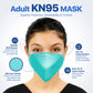 BNX KN95 Mask (E95M), Made in USA KN95 Face Mask, Teal (Adult Medium)