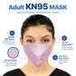BNX KN95 Mask (E95M), Made in USA KN95 Face Mask, Violet (Adult Medium)