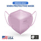 BNX KN95 Mask (E95M), Made in USA KN95 Face Mask, Violet (Adult Medium)