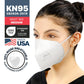 BNX KN95 Mask (E95M), Made in USA KN95 Face Mask, White (Adult Medium)