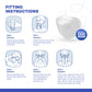 BNX KN95 Mask (E95M), Made in USA KN95 Face Mask, White (Adult Medium)