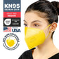 BNX KN95 Mask (E95M), Made in USA KN95 Face Mask, Yellow (Adult Medium)