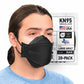 BNX 20-Pack KN95 Face Masks, Disposable Particulate KN95 Mask Made in USA, Tri-Fold Cup/Fish Style (20 Pack) (Earloop) (Model: EF95) Black