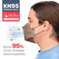 BNX 20-Pack KN95 Face Masks, Disposable Particulate KN95 Mask Made in USA, Tri-Fold Cup/Fish Style (20 Pack) (Earloop) (Model: EF95) Brown