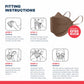 BNX 20-Pack KN95 Face Masks, Disposable Particulate KN95 Mask Made in USA, Tri-Fold Cup/Fish Style (20 Pack) (Earloop) (Model: EF95) Brown