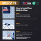 BNX TruFilter 20x20x1 MERV 11 Pleated Air Filter – Made in USA (6-Pack)