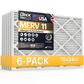 BNX TruFilter 16x24x1 MERV 11 Pleated Air Filter – Made in USA (6-Pack)