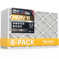 BNX TruFilter 16x25x1 MERV 11 Pleated Air Filter – Made in USA (6-Pack)