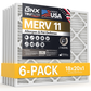BNX TruFilter 18x20x1 MERV 11 Pleated Air Filter – Made in USA (6-Pack)