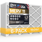 BNX TruFilter 18x24x1 MERV 11 Pleated Air Filter – Made in USA (6-Pack)