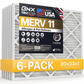 BNX TruFilter 20x23x1 MERV 11 Pleated Air Filter – Made in USA (6-Pack)